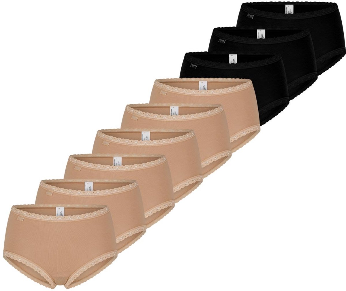 sloggi Dames midi slip 9 pack 24/7 Cotton Lace