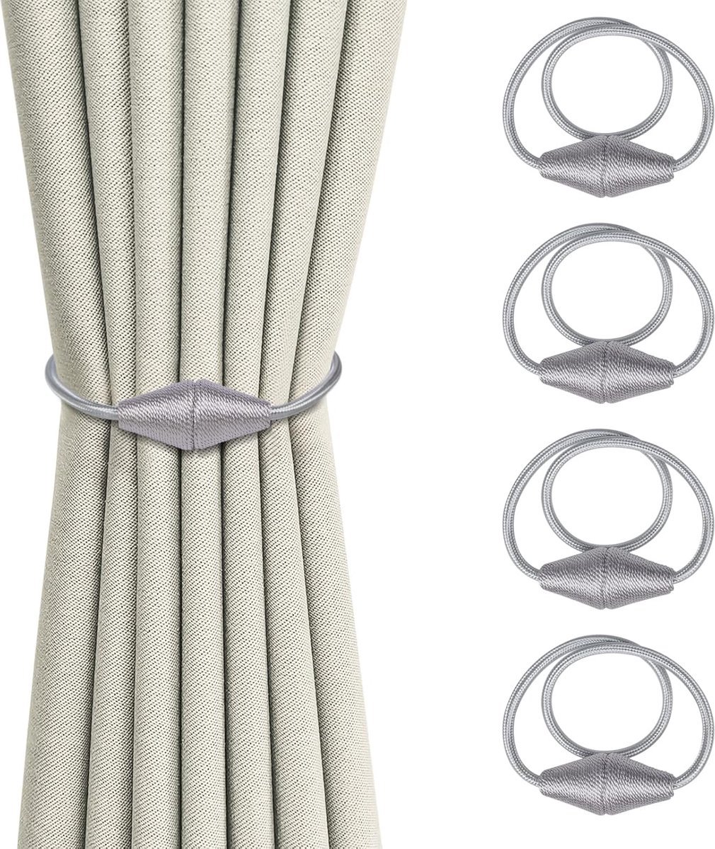 Stunq® Stijlvolle Magnetische Gordijnhouders - Set van 4