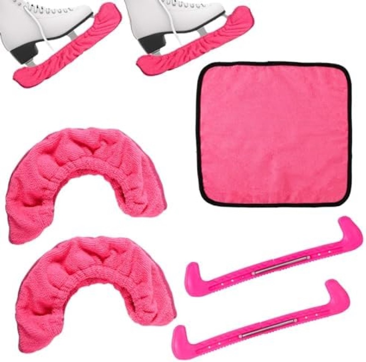 Complete Schaatsonderhoud Set - Beschermers, Hoezen en Handdoek