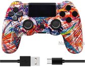 Namajunas - Draadloze Controller geschikt voor PS4/Pro/Slim/PC - Bluetooth gamepad - Geschikt voor Playstation 4 -Zes-assige sensor - LED-lichtbalk en touchscreen-functionaliteit - Audio Jack Input - Gaming Accesoires
