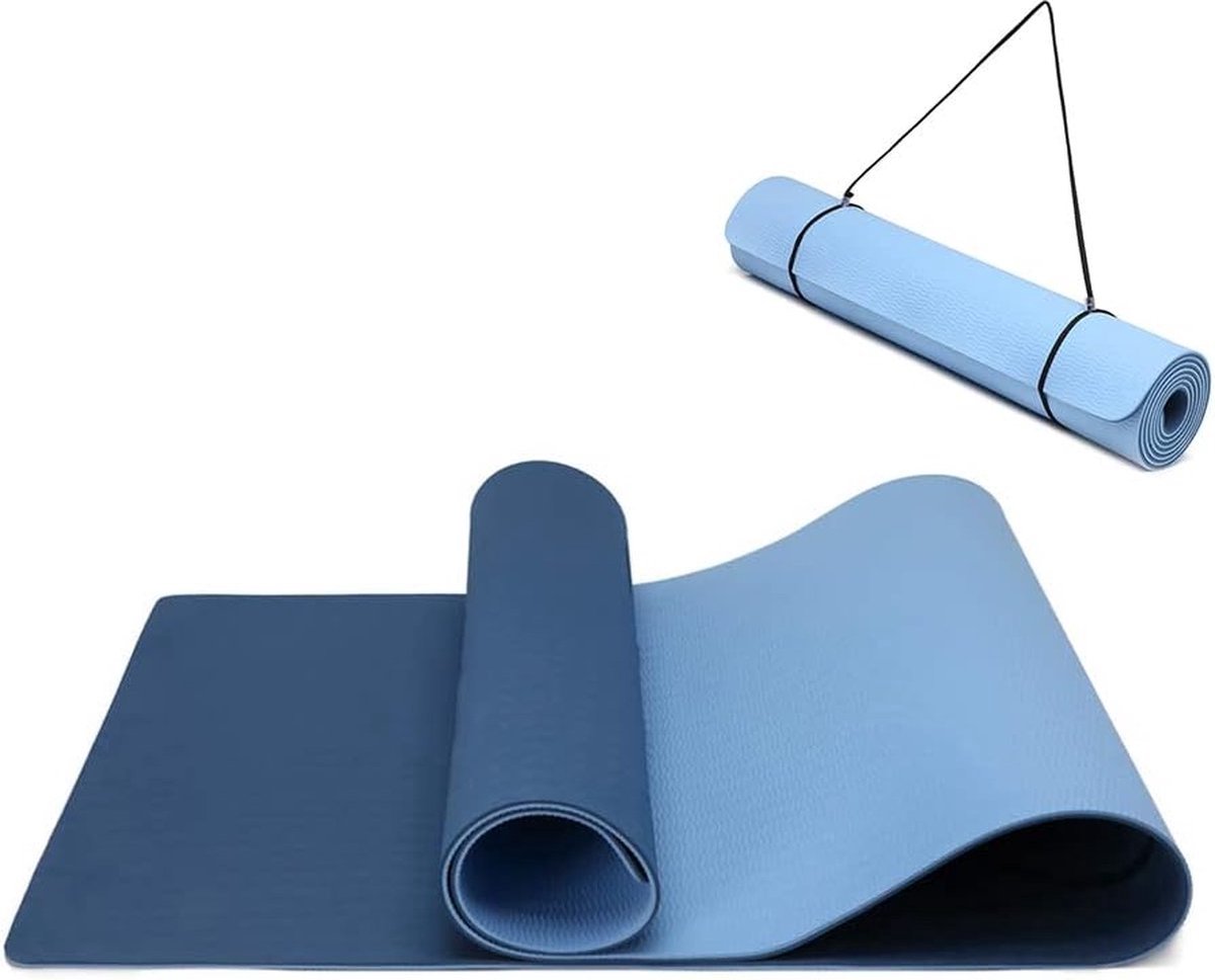 Stunq® Milieuvriendelijke TPE Yoga Mat met Antislip en Draagriem voor Pilates en Training