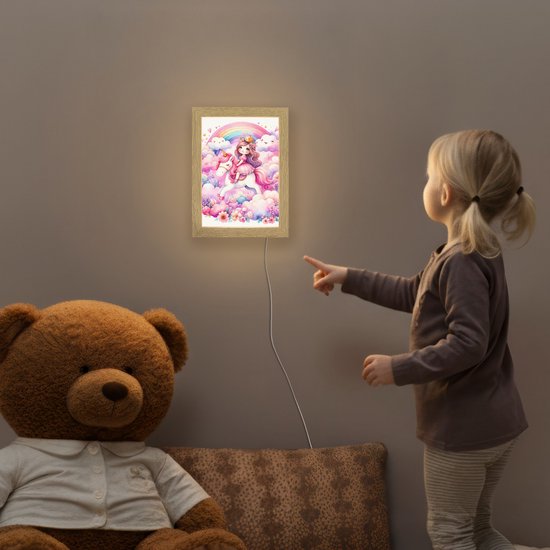 Lichtbak met kabel 15 x 20 cm Paard - Dieren - Zwart - Luxe - Modern van Merkloos — afbeelding 5
