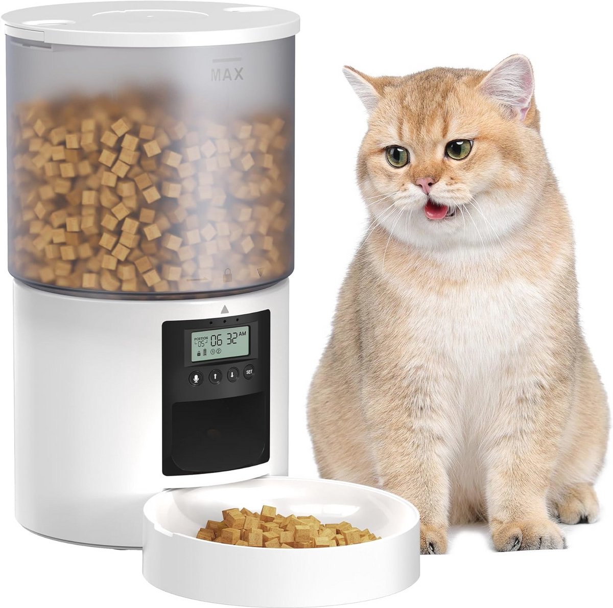 Automatische Voederautomaat Kat met Timer - Droogvoer Dispenser voor Huisdieren