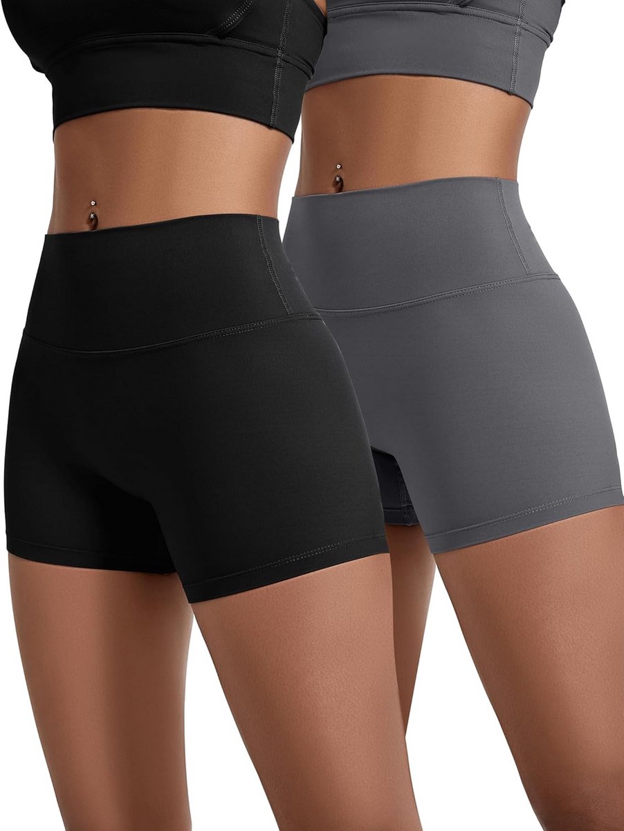 Dames Yoga Shorts Hoge Taille - Scrunch Butt Workout Korte Legging voor Tummy Control
