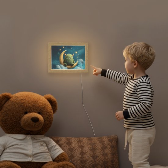 Lichtbak met kabel 15 x 20 cm Olifant - Watercolor - Wilde dieren - Luxe van Merkloos — afbeelding 5