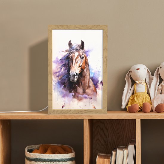 Lichtbak met kabel 20 x 30 cm Bohemian - Koe van Merkloos — afbeelding 3