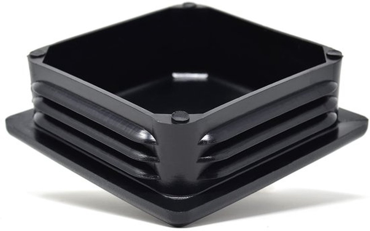 4x Vierkante Buisstoppen - Lamellenstoppen 70x70 mm - Voor Binnenmaat 62-66 mm
