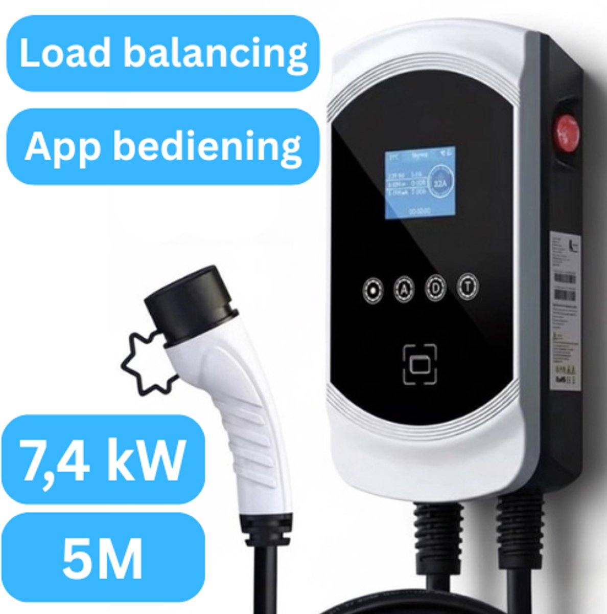 Premium Laadpaal 7,4 kW met Loadbalancing en App-functie