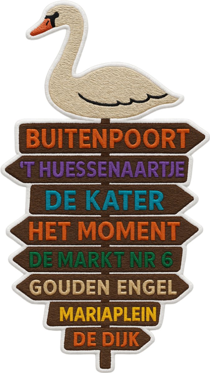 Embleem Huusse - Strijkembleem - Kroegentocht
