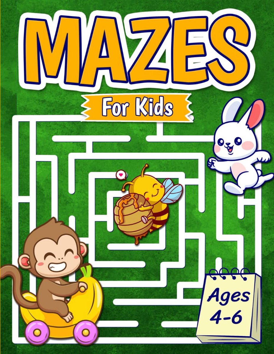 Puzzelboek met 80 Simpele Doelzoekroutes voor Kinderen van 4 tot 6 Jaar