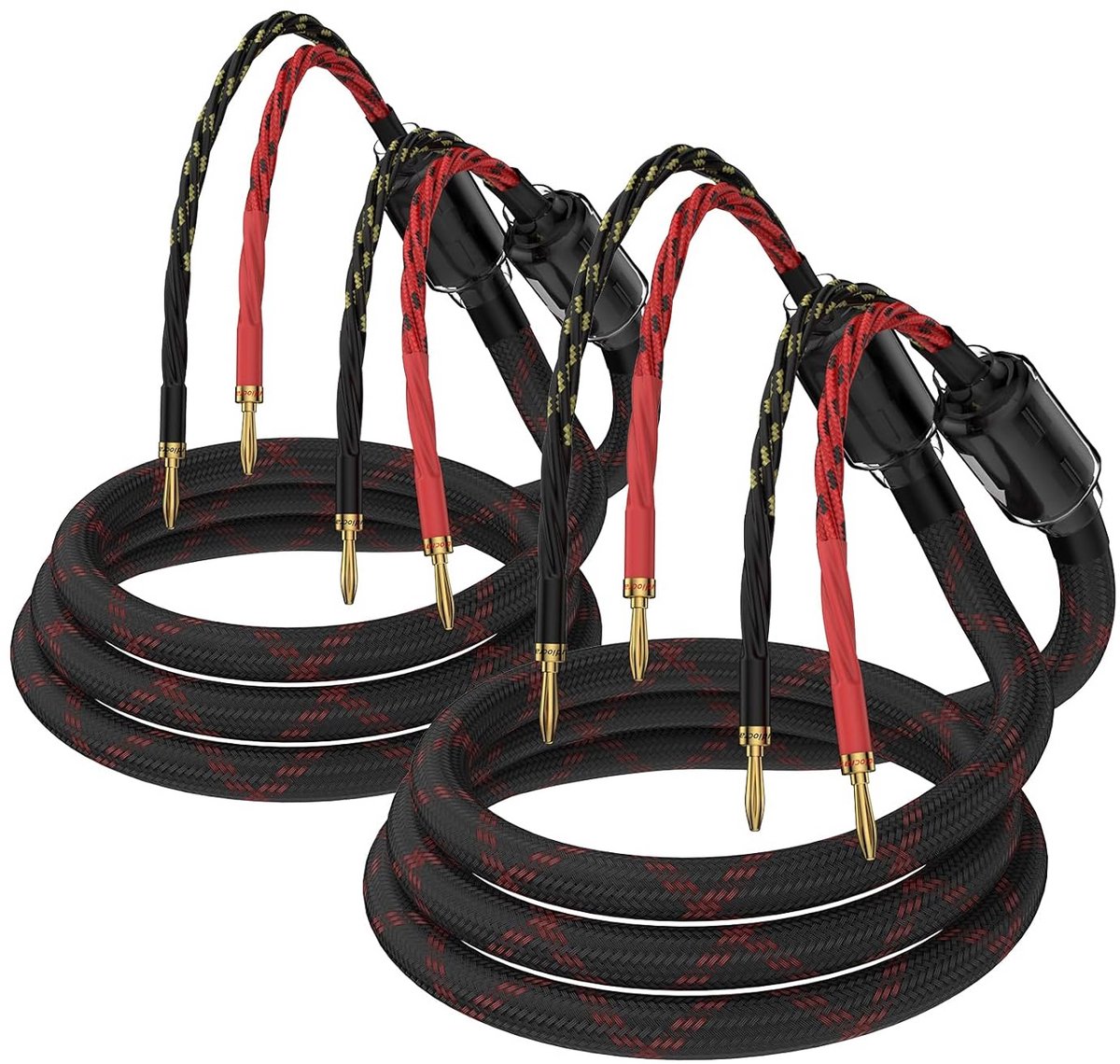 Hoogwaardige Luidsprekerkabel met Banaanstekkers - OFC Koper - Voor Hifi, Home Theater en Versterker
