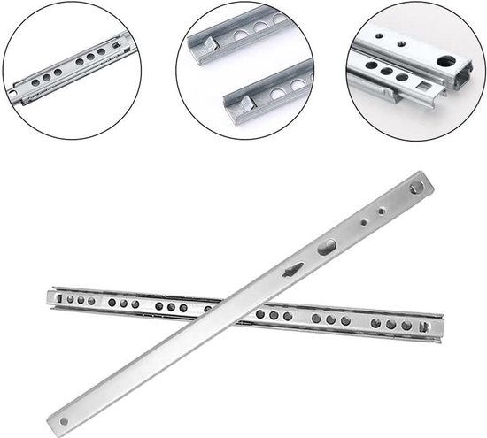 Allecta - Schuifladen rails set, 2 stuks, 246 mm, ladegeleiders met