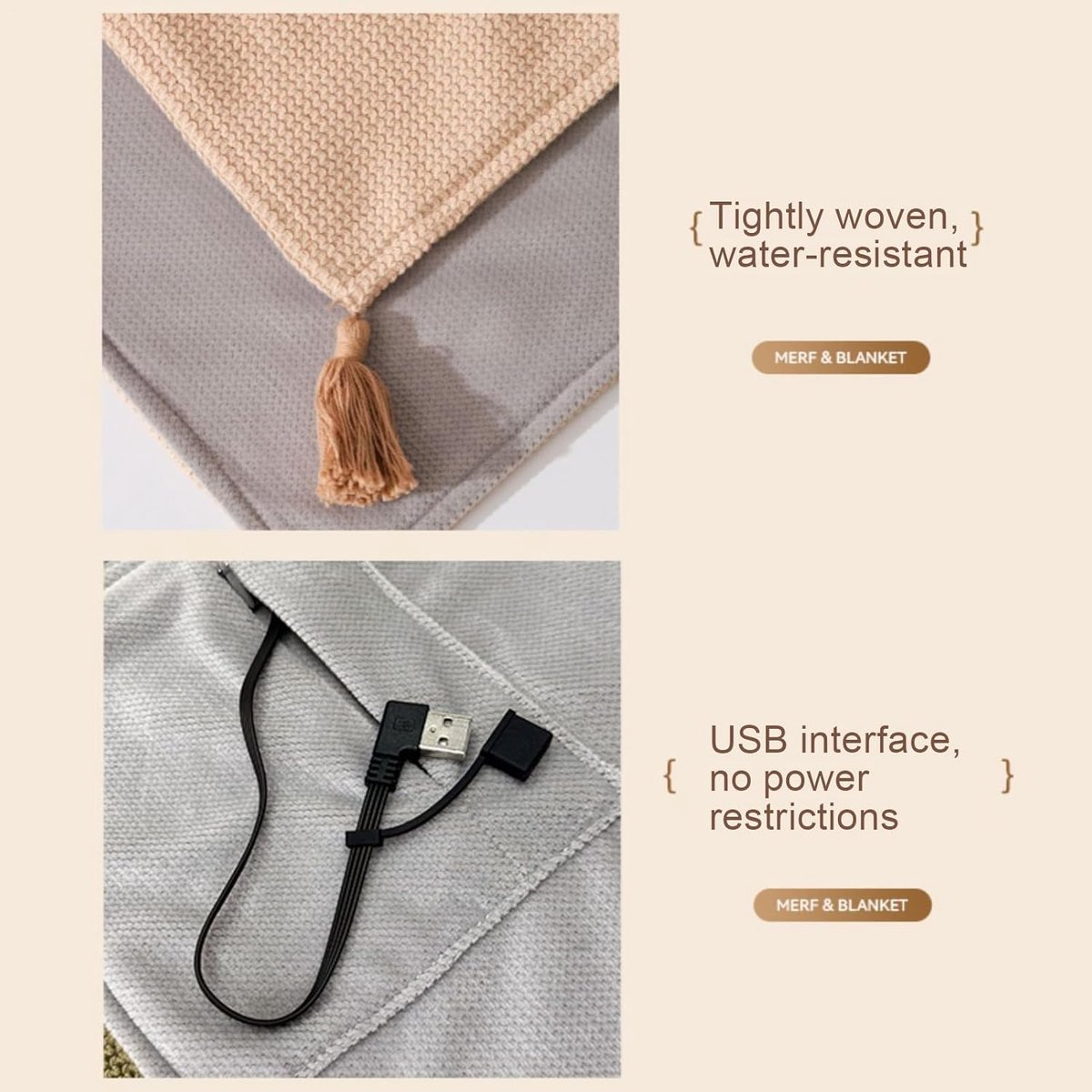 Verwarmde deken - verwarmde hoodie -150x80cm - 3 Standen - afbeelding 3