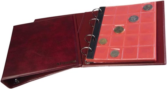 Muntenalbum, 250 Vakken 10 Pagina's Muntenverzamelingsboek Verzamelhouder Boekbenodigdheden Voor Verzamelaars Zwart(Bruin