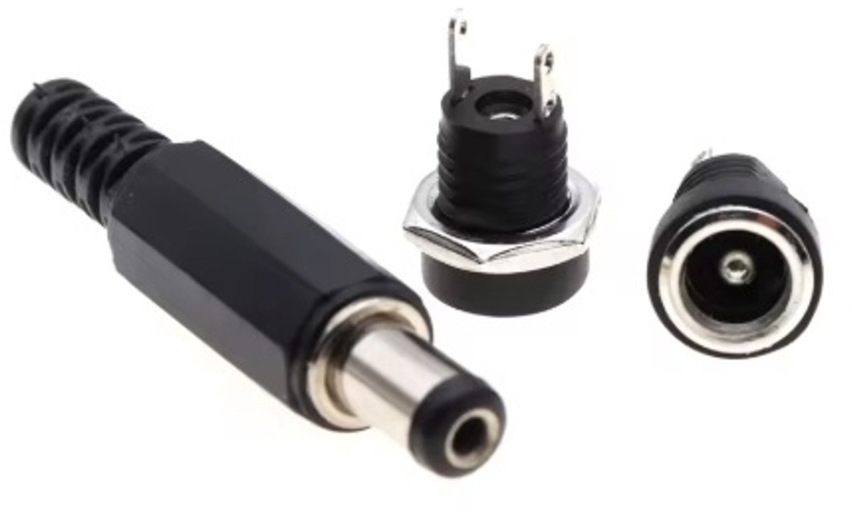 DC plug 2.1 x 5.5 set female/male - Outboard Breda