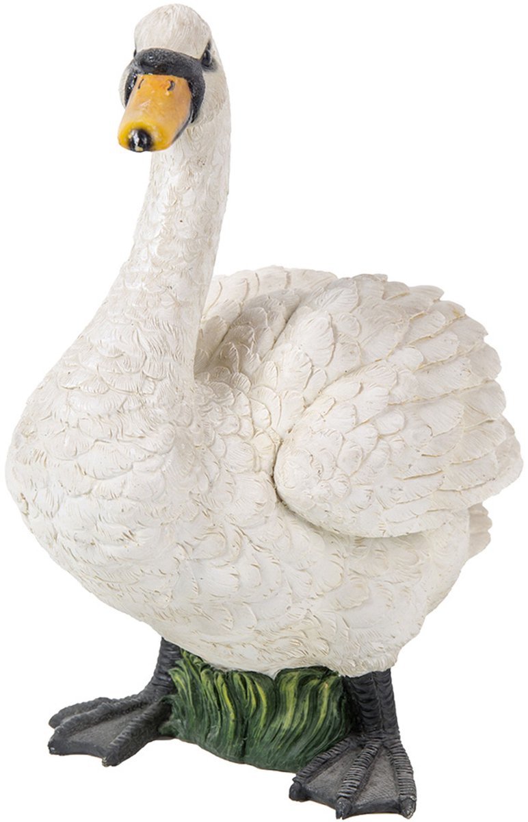 HotAnt Tuinbeeld dieren - Staande zwaan (Polystone) - Voor buiten - Tuin decoratie - Cadeau