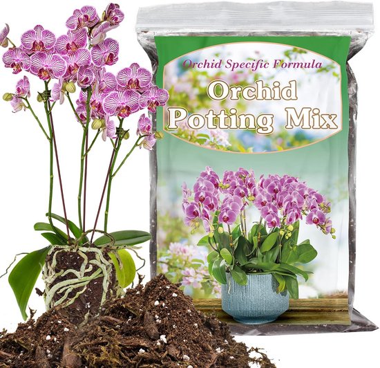 Orchidee potgrond 1QT - Mengsel van mos, pijnboomschors, kokos, turf en perliet voor...