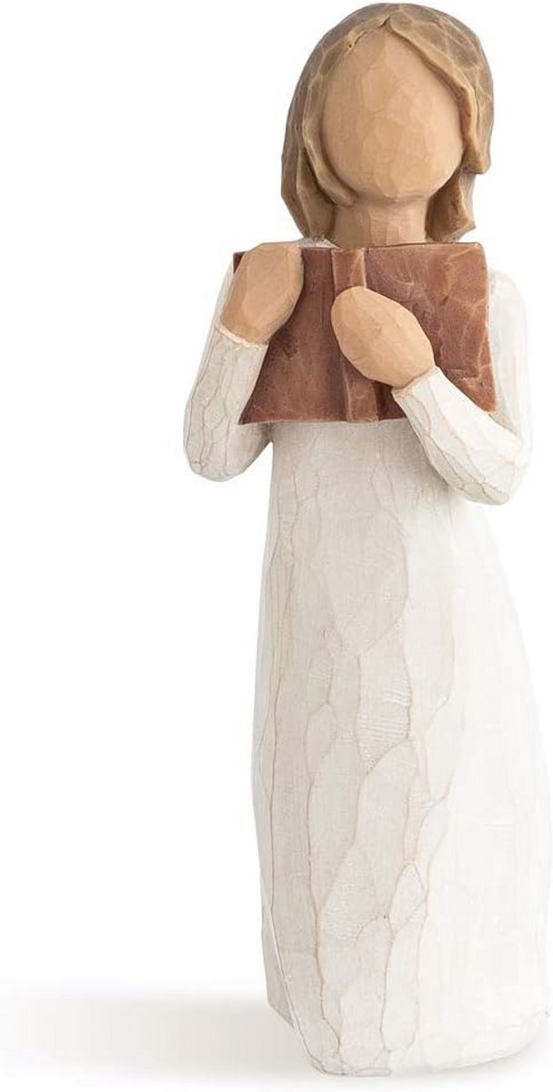 Willow Tree Love For Learning Figuur - Met de Hand Geschilderd, Open Boek, Elegante Doos