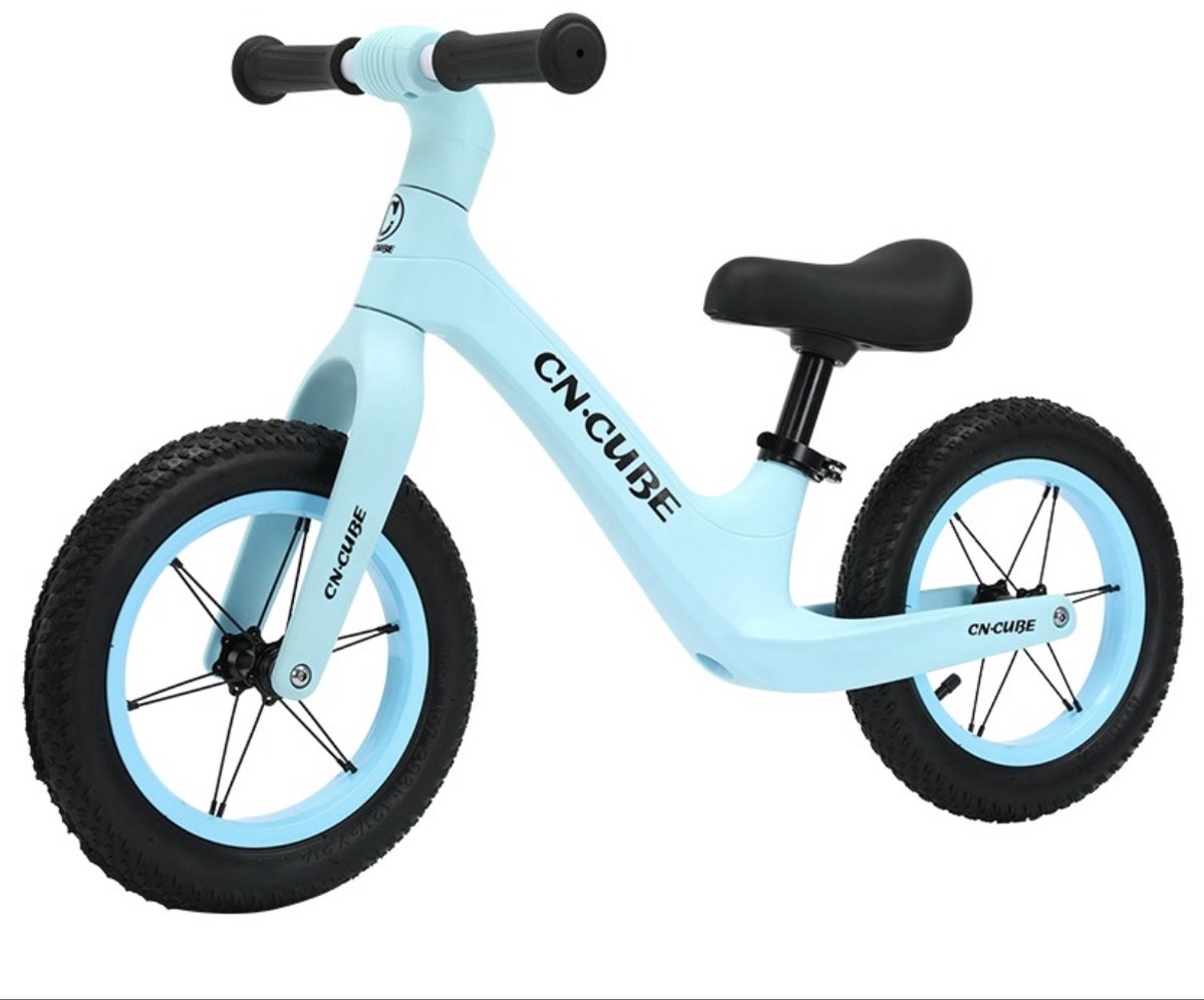 Luxe Loopfiets voor kinderen - 12 INCH - Verstelbare zadel - Rubberen handvaten - Luchtbanden - 1 tot 5 jaar - Goede kwaliteit en design - Blauw