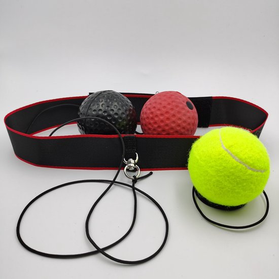 Gear Boxing Ball-Boksreflexbal voor kinderen en volwassenen - Boksapparatuur: stootbal, ideaal voor hand-oogcoördinatie, stootsnelheid en reactievermogen - 3 ballen