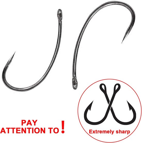AMZfishing 20 x Carp Hooks, Curve Shake Laser, 3 x Titanium