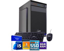 Intel Ultra Compleet Desktop PC | Intel Core i5 | 8 GB RAM | 512GB SSD M.2 | Windows 11 Pro | Business Office Multimedia Computer | Inclusief Muis & Toetsenbord
