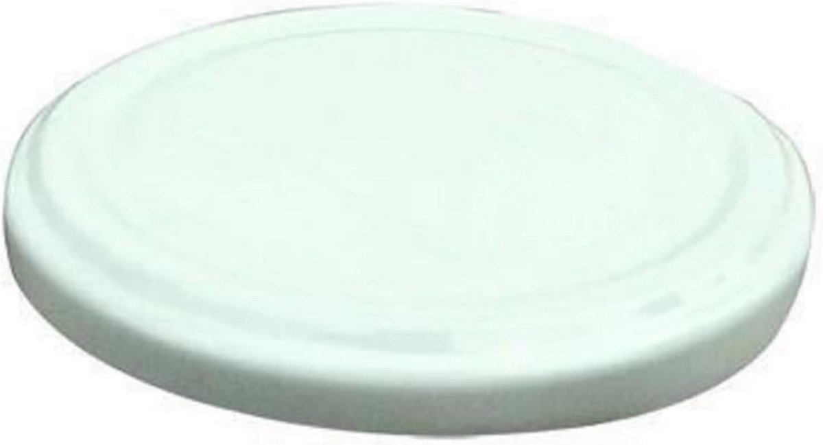 Hoge kwaliteit glazen capsules met witte deksels - 100 stuks, diameter 82 mm