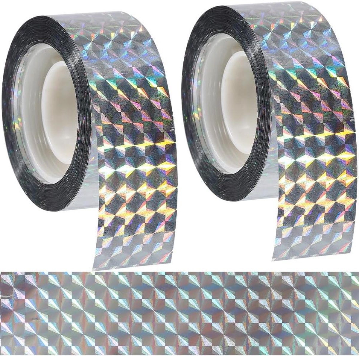 Allecta - Vogeltape lint 50m x 2 rollen - Holografisch reflecterend - Vogelverschrikker - Buitenhuis tuin patio