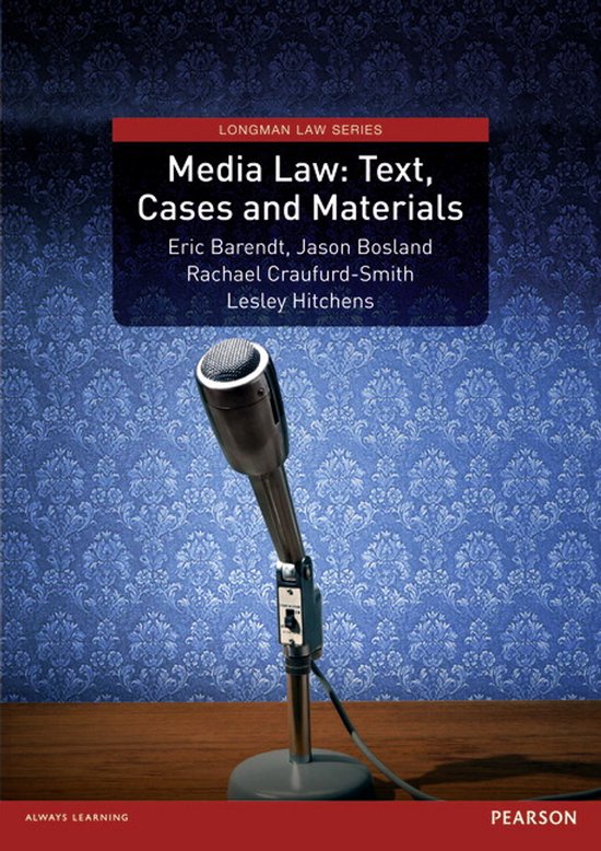 Media Law Text Cases & Materials - cover