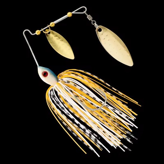 PikeAttack - Spinnerbait - Roofvissen - Oranje/Wit - 10cm - 15g van PikeAttack — afbeelding 2