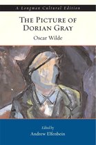 Boekomslag van "The Picture of Dorian Gray" met abstracte schildering en tekst "Oscar Wilde".