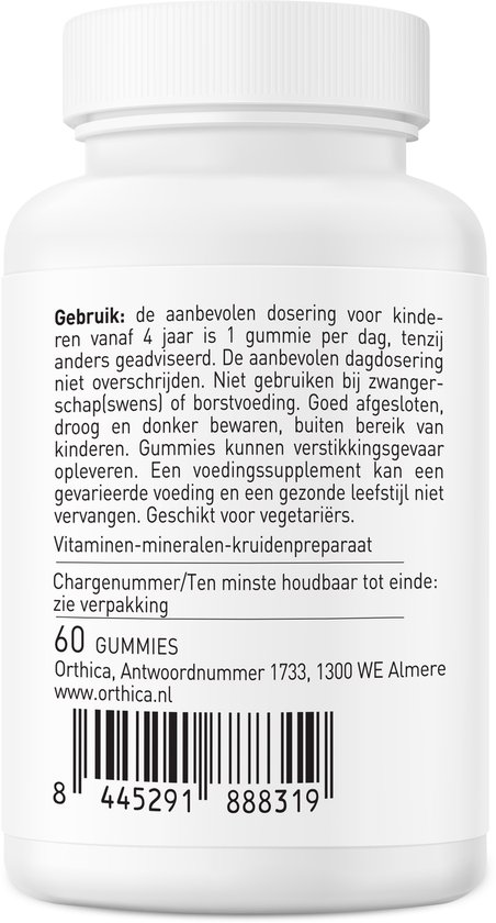 Witte pot met gebruiksinstructies, ingrediënten en barcode.