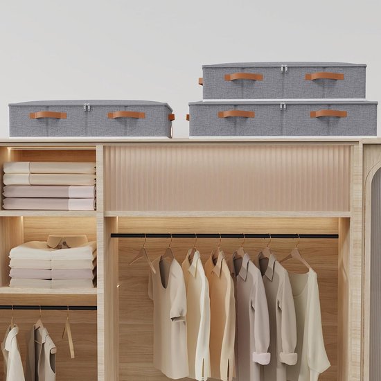 Opbergdozen voor onder het bed met deksel - Duurzaam en wasbaar, 2