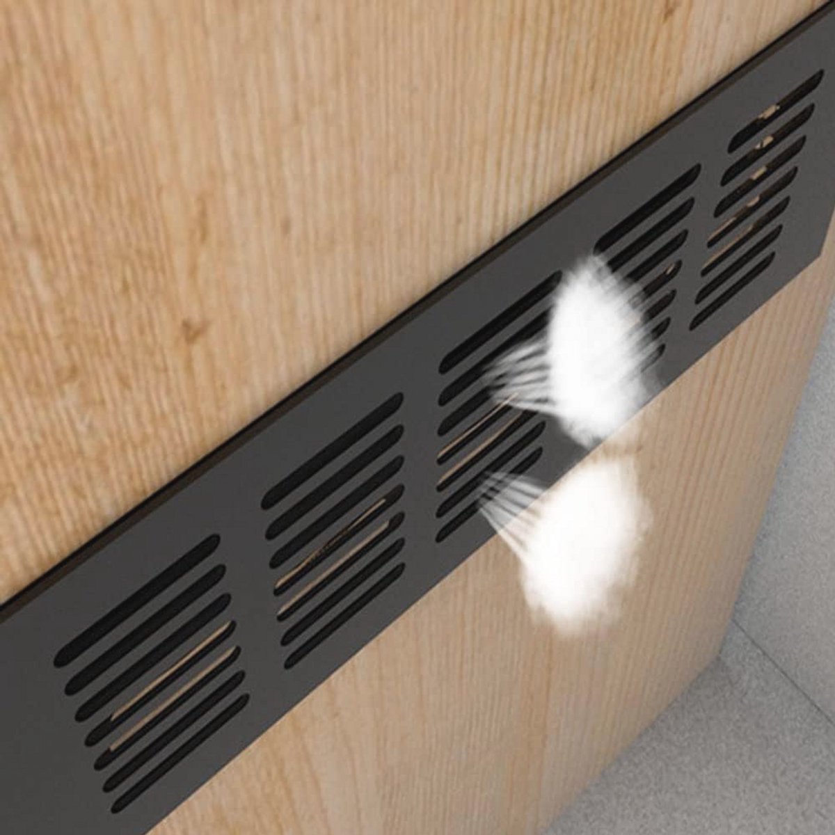Zwarte Aluminium Ventilatierooster 600mm x 50mm - Set van 2