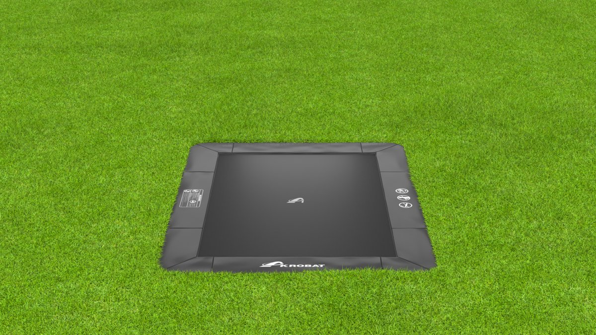 Akrobat Trampoline Primus Flat to the ground 430 x 305 cm - Antraciet
