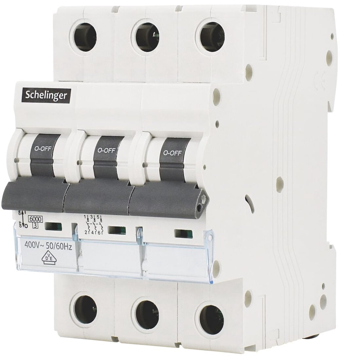 Schelinger Installatieautomaat 20A C-karakteristiek - 3-polig - 230/400V - A02-G8-3P-C20 - IP20
