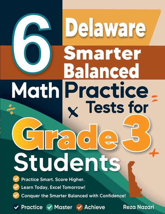 6 Delaware Smarter Balanced Math Practice Tests for Grade 3  ... - cover