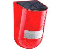 Zonne-energie Bewegingssensor Alarm met 110dB Sirene en Knipperende LED's voor Buitenbeveiliging