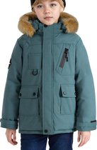 Warme Winterjas Jongen Parka - Dikke Outdoor Jas met Afneembare Capuchon (Maat 120-170)