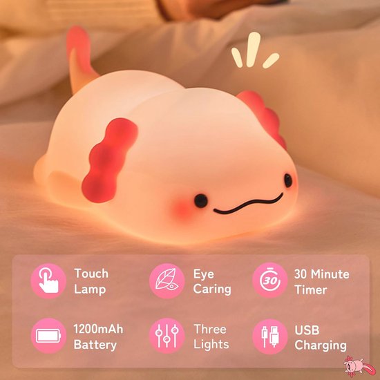 LED Squishy Dimbare Siliconen Nachtlamp voor Kinderen van Merkloos — afbeelding 4