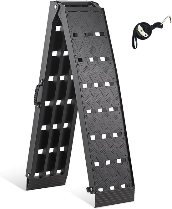 84 x 14 inch aluminium oprijplaten, capaciteit 2722 kg, oprijplaten voor autotrailers, vrachtwagens, ATV's, 1 paar, 2 oprijplaten | NL