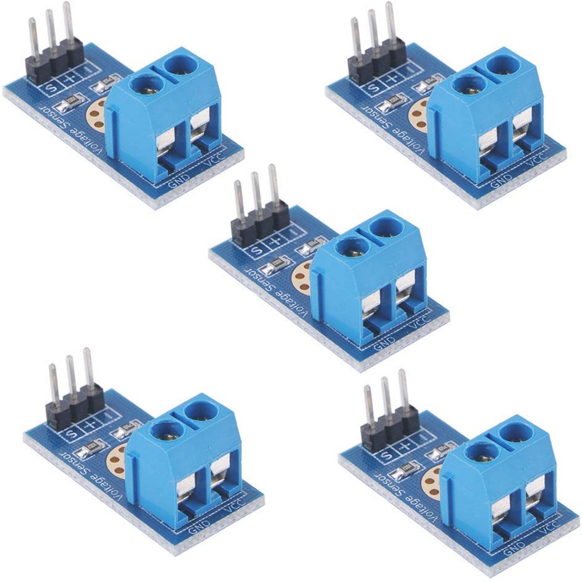 Voltage Tester Sensor DC0-25V voor Raspberry Pi - Verpakking van 5 stuks