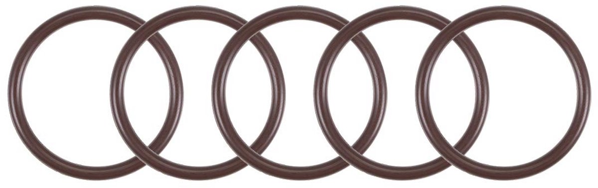 Set van 5 FKM O-ringen - Fluorrubber Afdichtingsringen