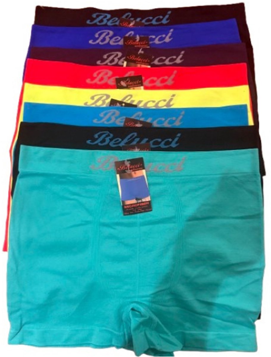 Belucci Microfiber Heren Boxershort - 8-pack - Trendy Kleuren Maat XL/XXL