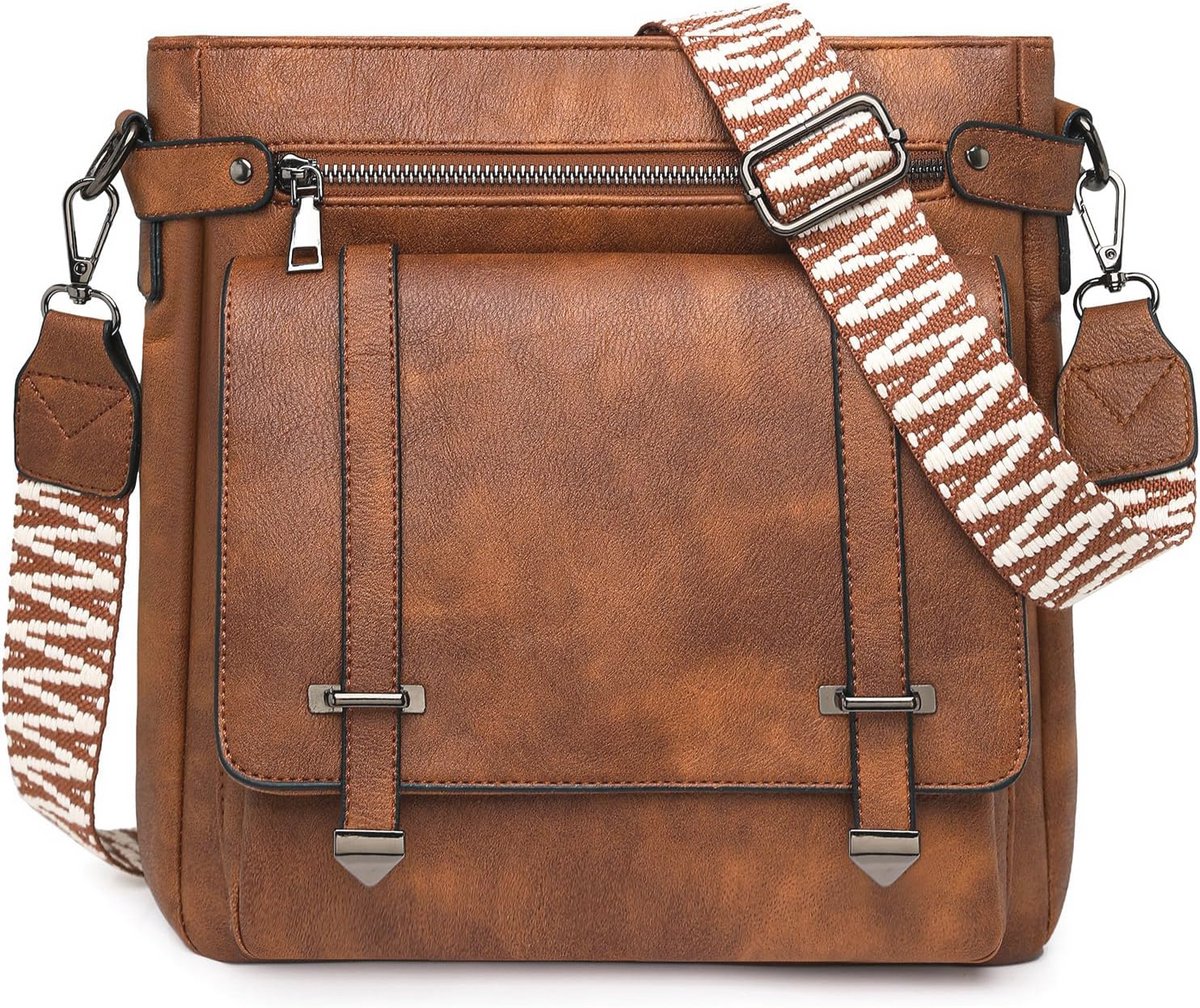 Schoudertas voor dames - middelgroot, hobo crossbody bag, PU-leer, damestas met portemonnee en verstelbare riem - set van 2