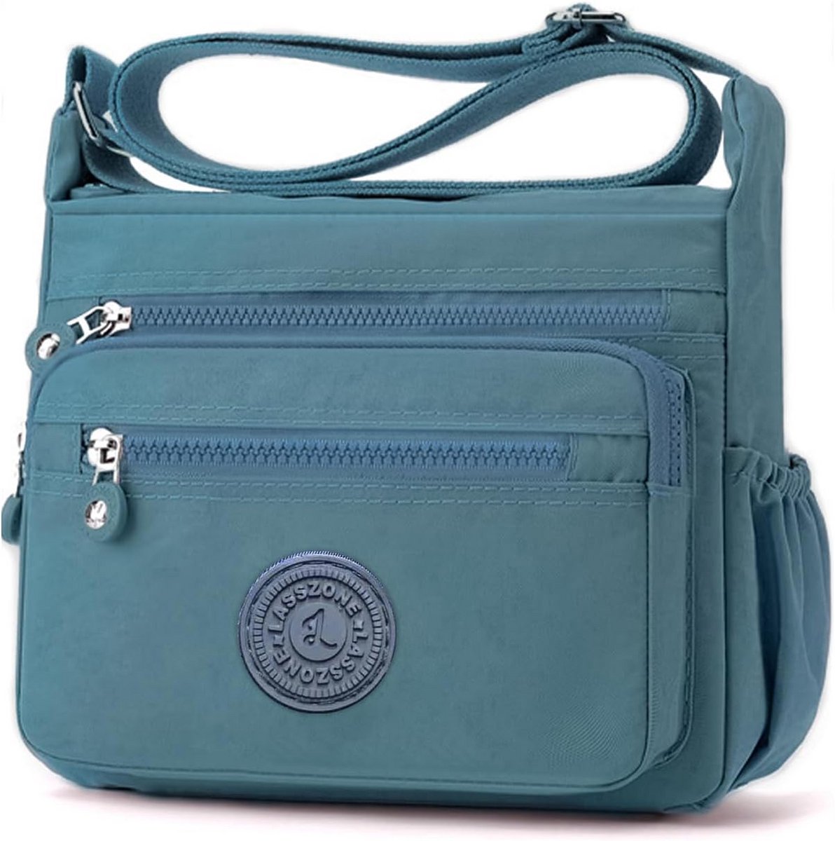 Multi-Pocket Casual Crossbody Tas voor Vrouwen - Waterdichte Nylon Handtas voor Winkelen en Dagelijks Gebruik