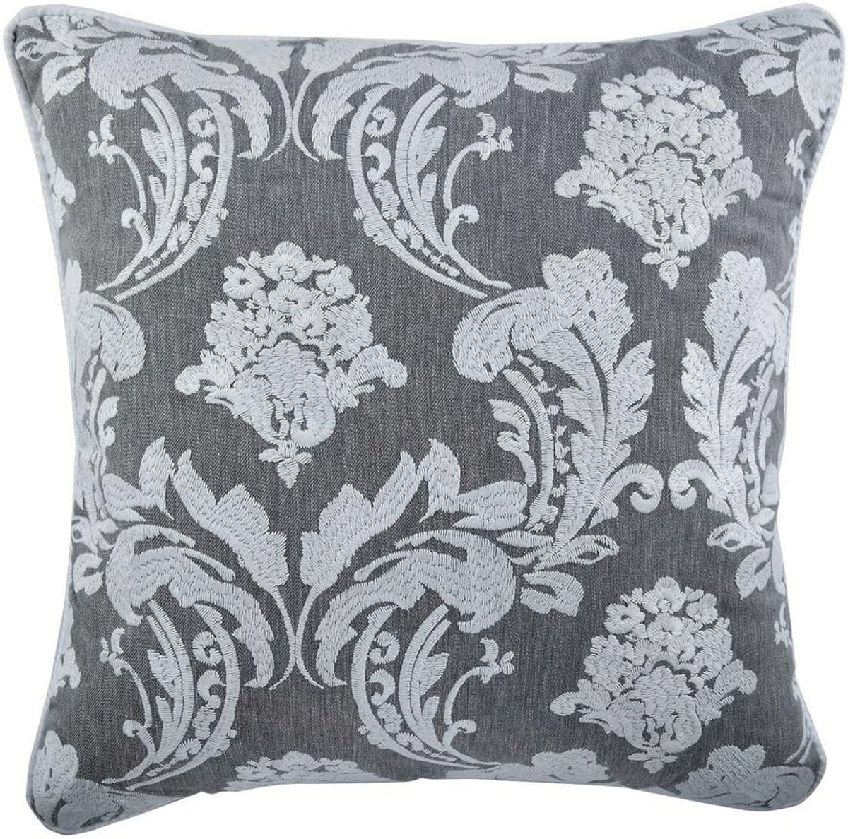 Decoratieve Grijze Accent Kussenslopen 40 x 40 cm - Handgemaakt Katoen