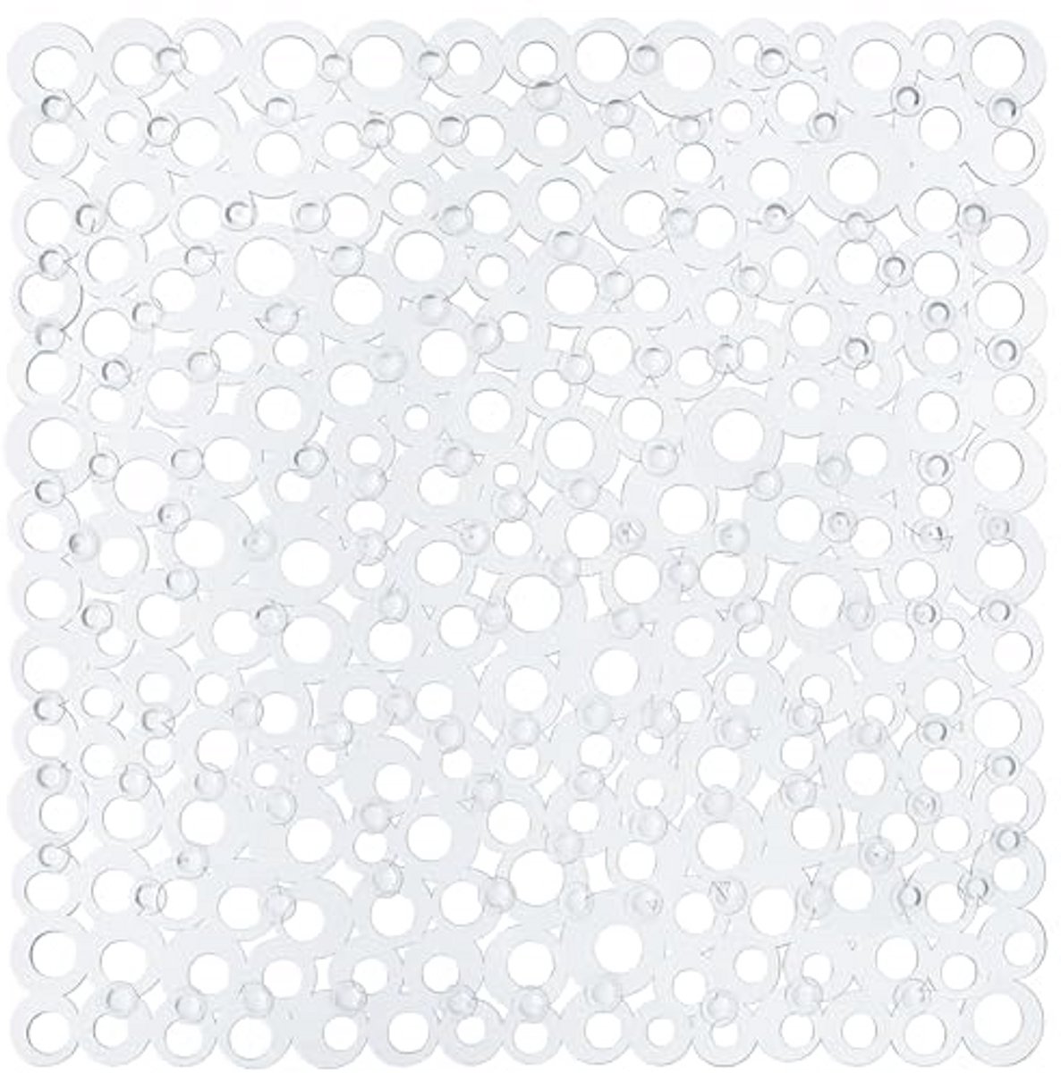 Antislip Douchemat voor Kinderen en Volwassenen - 52 x 52 cm - Transparant PVC met Zuignappen