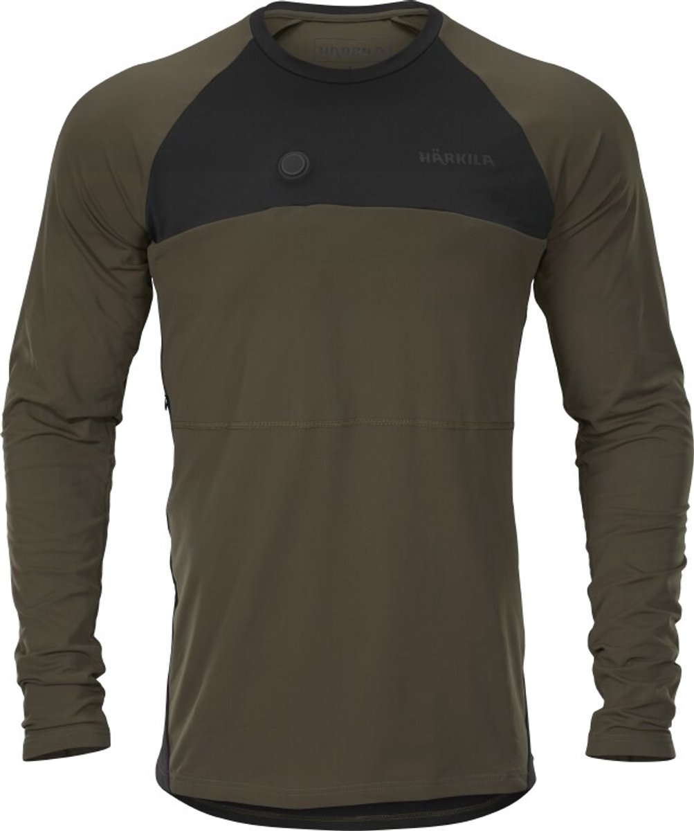 Härkila Heat Ondershirt lange mouwen verwarmde shirt warme shirt outdoor shirt Cypress