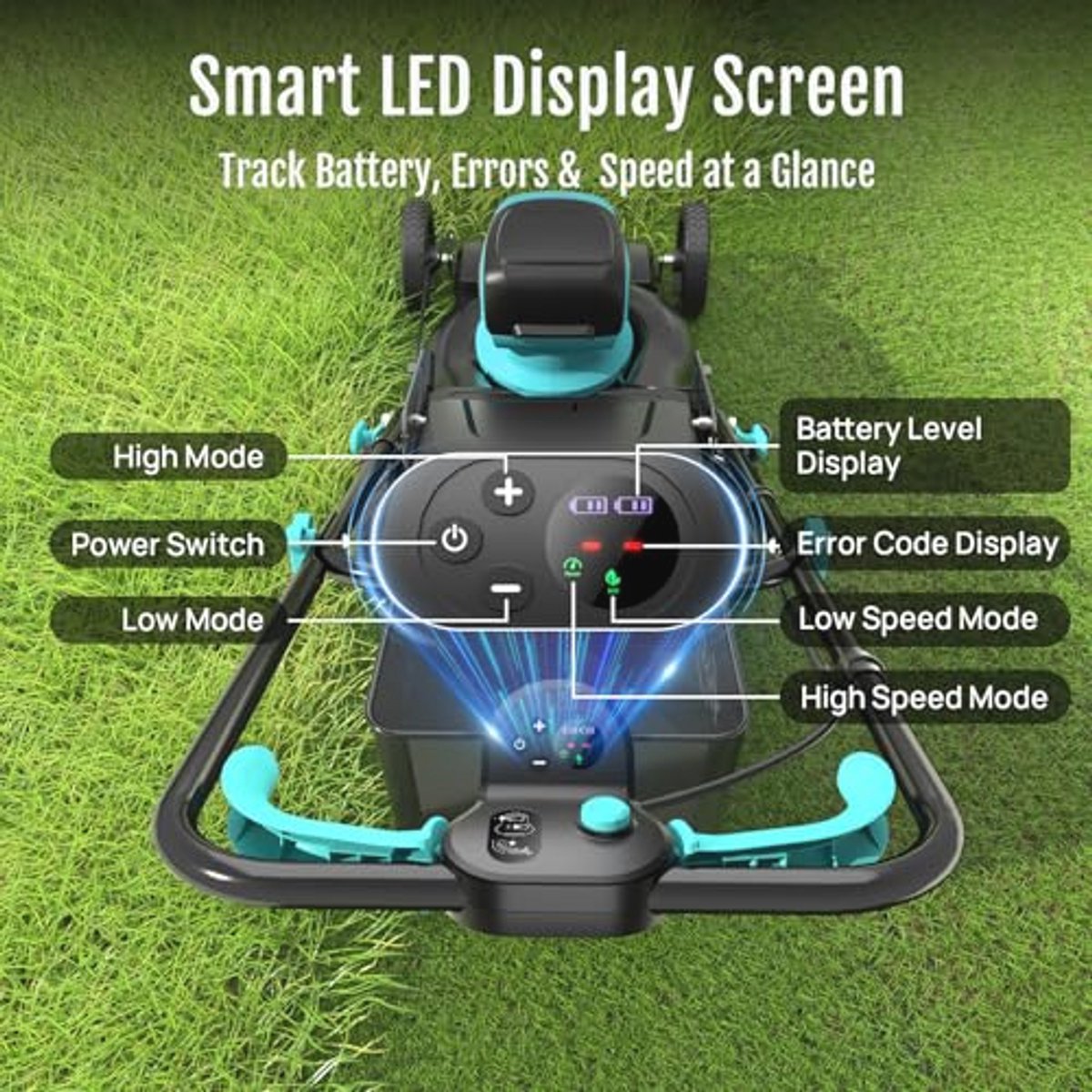 YARDCARE BLM40410 Accu Grasmaaier 41 cm met 2 Accu's - afbeelding 3